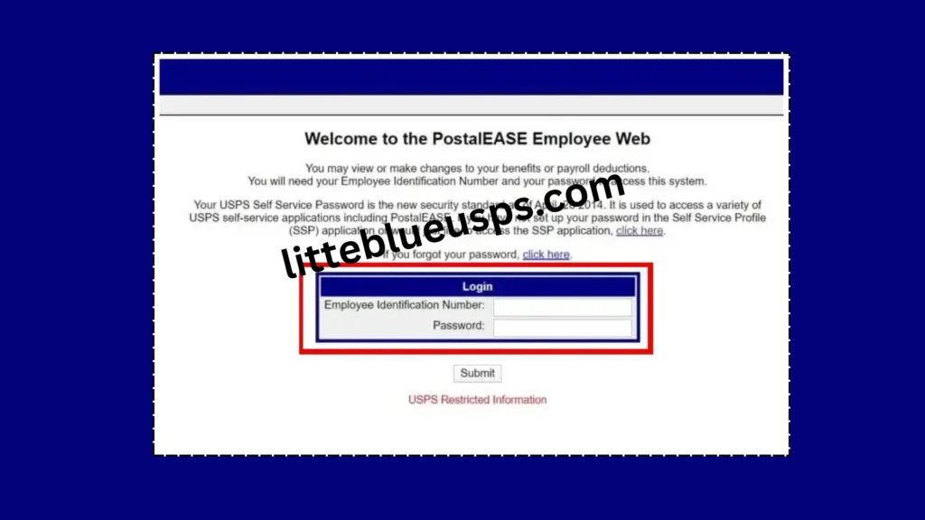 LiteBlue PostalEASE Login